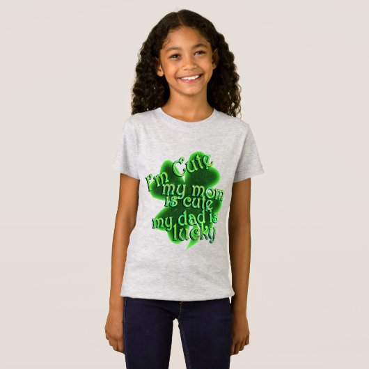 Mama Niedlicher Vater Lucky St. Patrick's Day T-Shirt (Vorne ganz)