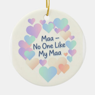 Mama Niemand ist wie meine Mama - Pastell Herz Orn Keramik Ornament