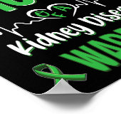 Mama Nierenerkrankung Warrior Awareness Ribbon Gre Poster (Ecke)