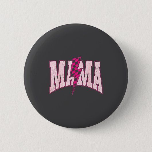 Mama Nk Blitz Checkered Mutter Frauen Muttertag Button (Vorderseite)