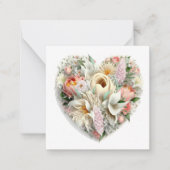 Mama Note Card Herzförmige Blume Mitteilungskarte (Vorderseite)
