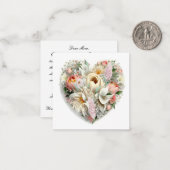 Mama Note Card Herzförmige Blume Mitteilungskarte (Vorderseite/Rückseite Beispiel)