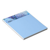MAMA Notebook Blue Hydrangea Blume Personalisiert Notizblock (angewinkelt)