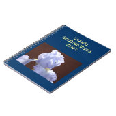Mama-Notebook-Einzigartige Geschenke Blue Irises Notizblock (Linke Seite)