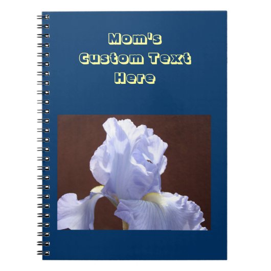 Mama-Notebook-Einzigartige Geschenke Blue Irises Notizblock (Vorderseite)