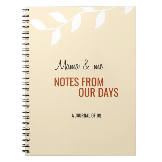 Mama Notes on our Days Mama Daughter Son Gift Notizblock (Vorderseite)