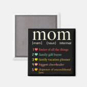 Mama Noun Definition Funny Mama Mütter Tag Magnet (Vorderseite/Rückseite)