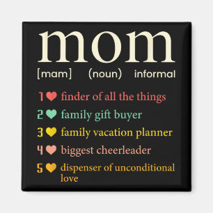 Mama Noun Definition Funny Mama Mütter Tag Magnet