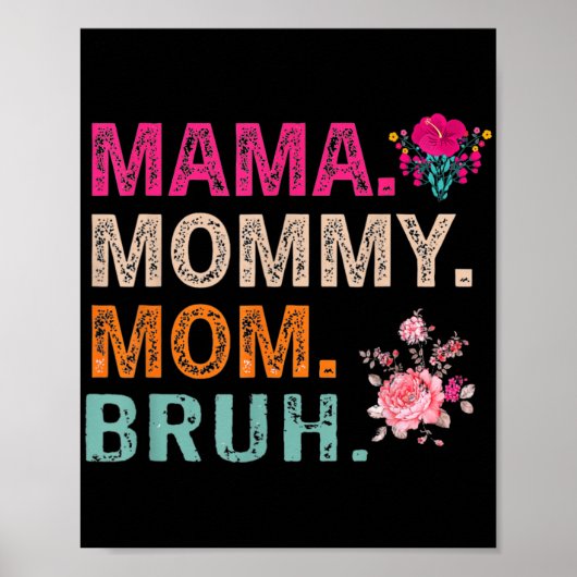 Mama Noun Definition Funny Mama Mütter Tag Poster (Vorne)
