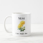 Mama November-Geburtsblume mit Kindernamen Kaffeetasse (Links)