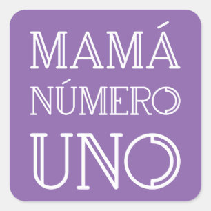 Mamá Número Uno Moderner geometrischer Schriftart  Quadratischer Aufkleber