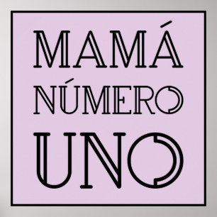 Mamá Número Uno Trendy Typografie auf Lavender Poster