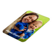 Mamá Número Uno White Script Custom Foto Magnet (Linke Seite)