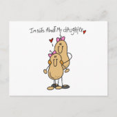 Mama - Nüsse über meine Tochter T - Shirt und Gesc Postkarte (Vorderseite)