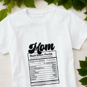 Mama Nutrition Fakten Moderne Schwarz-Weiß-Funny T-Shirt