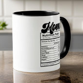 Mama Nutrition Fakten Moderne Schwarz-Weiß-Funny Tasse