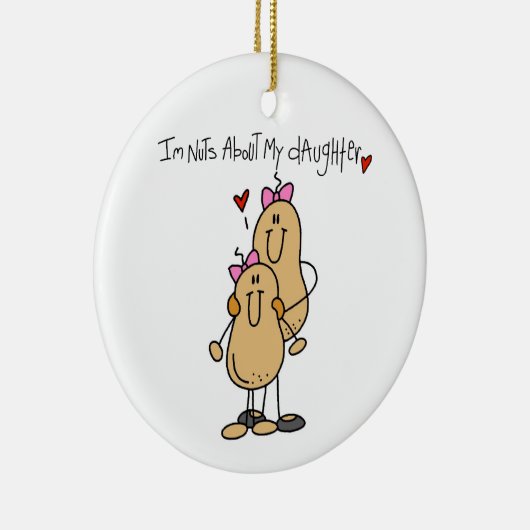 Mama - Nuts über meine Tochter-T - Shirt und Gesch Keramik Ornament (Rechts)