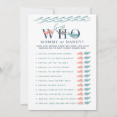 Mama oder Daddy Game unter der Sea Baby Shower Einladung (Vorderseite)