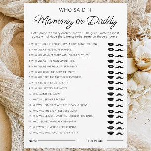 Mama oder Daddy Guess, der gesagt hat, es Baby Sho Feiertagskarte