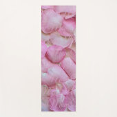 Mama oder Ihr Name, rosa Rosenblätter zwei Seiten Yogamatte (Vorderseite)