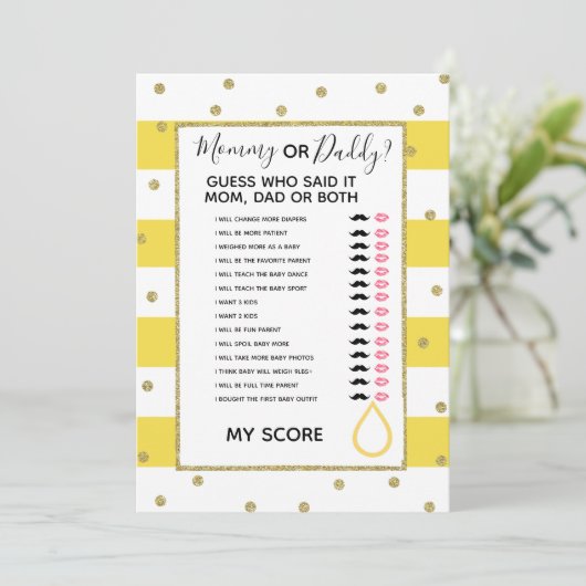 Mama oder Papa kennen Braut-Babydusche Einladung (Stehend Vorderseite)