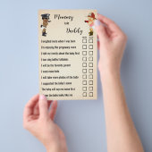 Mama oder Papa Kleiner Rekrut Babyshower Spielkart Flyer (Handgriff)