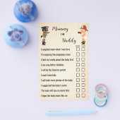 Mama oder Papa Kleiner Rekrut Babyshower Spielkart Flyer (Einzeln)