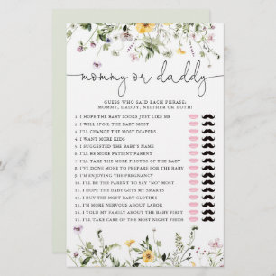 Mama oder Papa spielen romantische Wildblumen flor