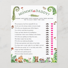 Mama oder Papa-Waldtierbaby-Dusche