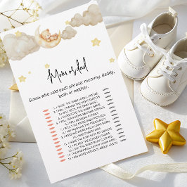 Mama- oder Vater-Spielkarte - Pearls Kinderdusche