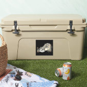 Mama oder Vater von Aquarellwolf mit Kneipen Aufkleber (Kühler)