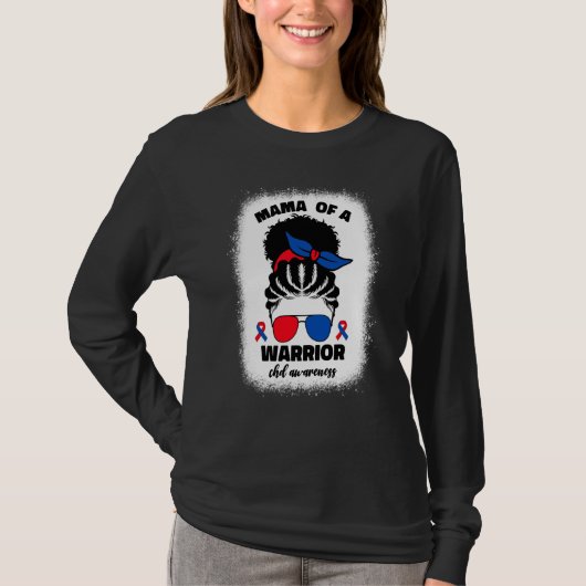 Mama of a Warrior CHD Congenital Heart Defect Awar T-Shirt (Vorderseite)