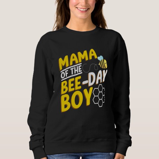 Mama Of Bee Day Boy Honey Beekeeper Beekeeping Gra Sweatshirt (Vorderseite)