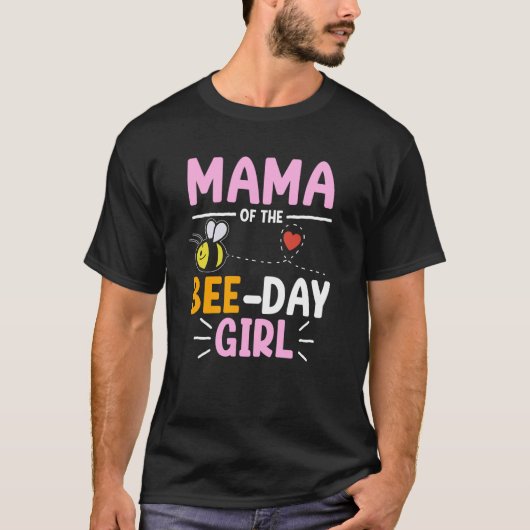 Mama Of Bee Day Girl Honey Beekeeper Beekeeping Gr T-Shirt (Vorderseite)