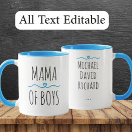 Mama of Boys Custom Names - Heartfelt Gift for Mom Tasse