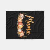 Mama Of Little Pumpkin First Birthday Autumn Pumpk Fleecedecke (Vorderseite (Horizontal))