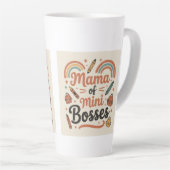 Mama of mini bosses Mom Life Cute Mama gift Milchtasse (Rechte Ecke)