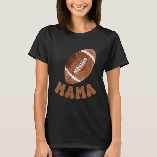 Mama Of The 1 Year Old Football First Birthday Boy T-Shirt (Vorderseite)