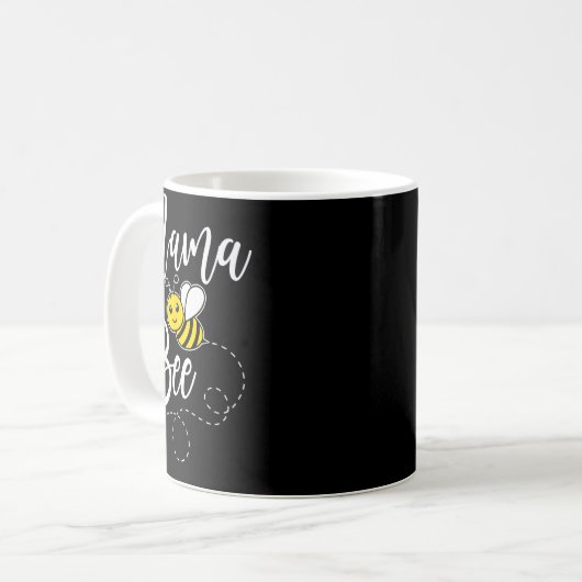 Mama Of The Bee Day Girl Hive Family Matching Birt Kaffeetasse (Vorderseite Links)