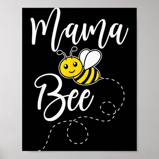 Mama Of The Bee Day Girl Hive Family Matching Birt Poster (Vorne)