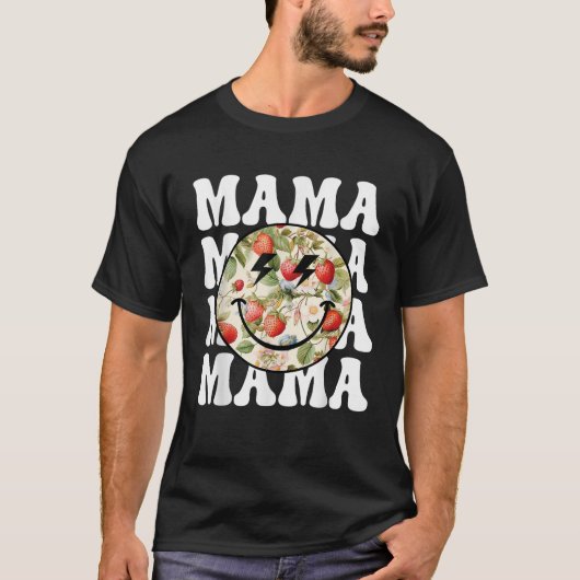 Mama of The Berry First Birthday Strawberry Family T-Shirt (Vorderseite)