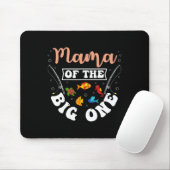 Mama Of The Big One Fishing Birthday Party Bday Ce Mousepad (Mit Mouse)