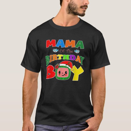 Mama Of The Birthday Boy Funny Melon Family Matchi T-Shirt (Vorderseite)