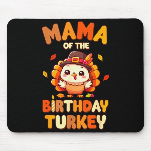Mama Of The Birthday Turkey Family 1st Birthday Bo Mousepad (Vorne)
