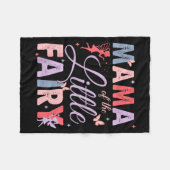 Mama Of The Little Fairy Birthday Girl Family Matc Fleecedecke (Vorderseite (Horizontal))