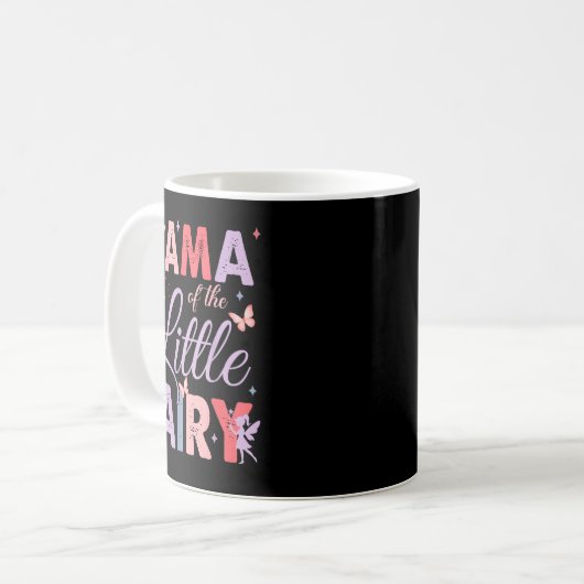 Mama Of The Little Fairy Birthday Girl Family Matc Kaffeetasse (Vorderseite Links)