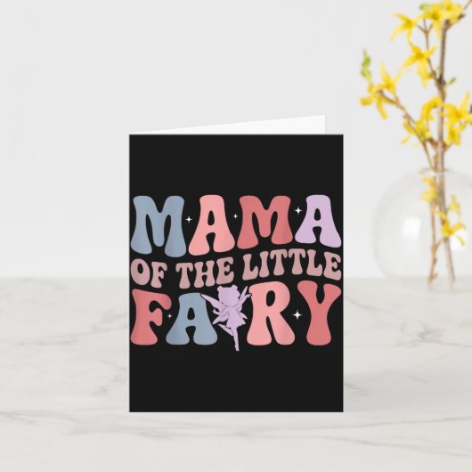 Mama Of The Little Fairy First Birthday Girl Famil Karte (Gelbe Blume)