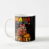 Mama Of The Little Turkey Thanksgiving Baby Shower Kaffeetasse (Links)