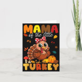 Mama Of The Little Turkey Thanksgiving Baby Shower Karte (Vorderseite)
