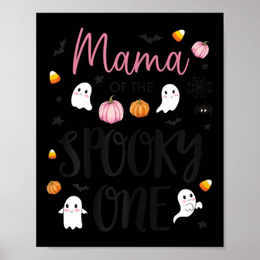 Mama Of The Soky One Girl 1st Birthday Nk Hallowee Poster (Vorne)